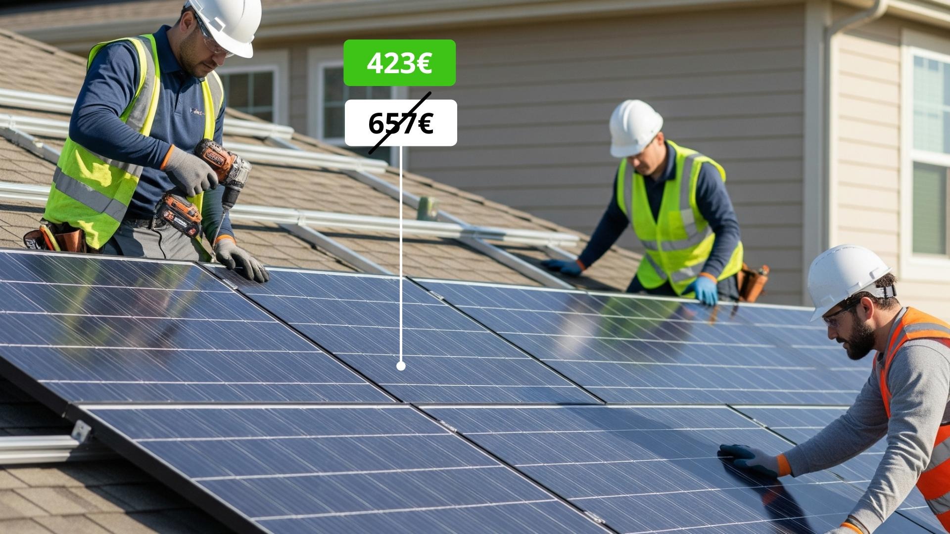 Comparatif de facture avant et après l’installation de panneaux solaires, passant de 246€/mois à 17€/mois grâce aux aides disponibles.